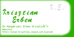 krisztian erben business card